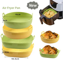 New Silicone Air Fryers Oven Baking Tray Basket Reusable Airfryer Pan Liner Mold Pizza Mat Replacement Grill Pan Accessories