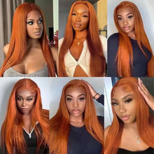 Ginger Orange Honey Blonde Lace Front Wig 13x4x1 Synthetic
