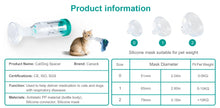 Cat Aerosol Chamber Pet Dog Portable Inhaler Spacer With Breathing Indicator Silicone Mask For Veterinary Equipment Vet Clinic