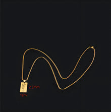 Gold - Plated Custom Boy Name Necklace with Engraved Rectangle Pendant, Perfect Birthday & Back - to - School Gift for Kids