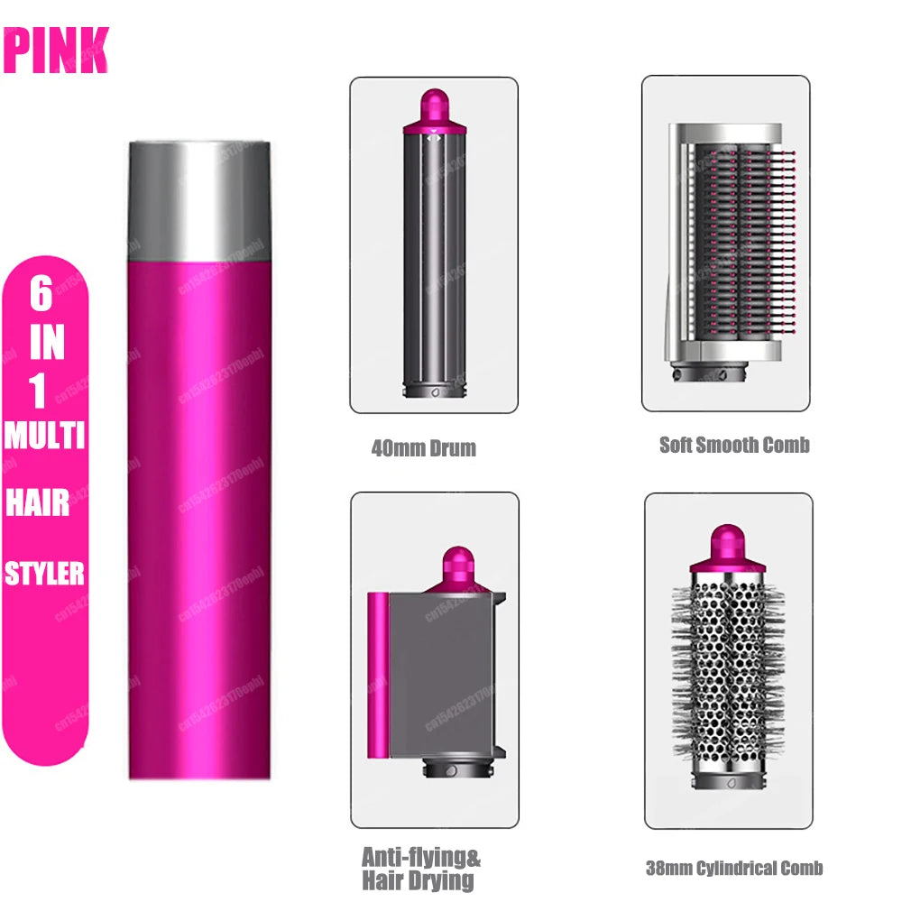 New Multil Hair Styler Auto Curling Dryer Wrap Hot/Cold Air Dryer 1300W Hair Straightener Curling Barrel Brush Salon Hair Dryer