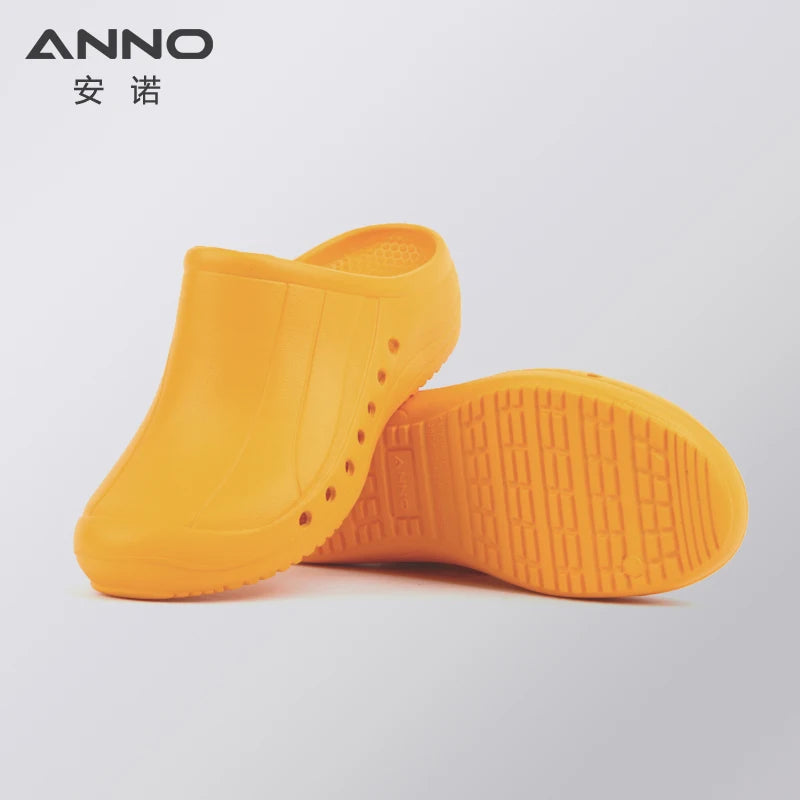 ANNO Soft Doctors Nurses Shoes Anti-slip Protective Clogs Operating Room Lab Slippers Chef Work Flat Clog Hospital Foot Wear