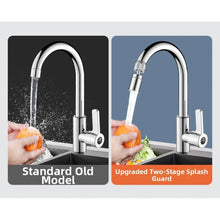 Extension de robinet de cuisine rotative à 360 degrés avec 3 modes de jet pour éviter les éclaboussures, adaptateur argent inclus