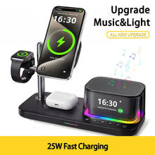 5 in 1 25W Magnetic Wireless Charger Stand Bluetooth Speaker Fast Charging For iPhone 12-17 Pro Max Apple watch 11-2 SE Airpods