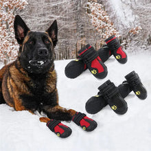 Socks Footwear For Medium Large Dog 4pcs/set Pet Dog Shoes Reflective Waterproof Dog Boots Warm Snow Rain Pets Booties Anti-slip