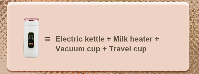 Portable Hot Water Boiler Brew Milk Tea Cup Electric Kettle Insulation Heating Temperaure Adjustable Health Pot Stew Slow Cooker