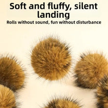 Washable Soft Fluffy Rabbit Fur Cat Rabbit Fur Scratch Resistant Cat Teaser Ball Bite Resistant Fluffy Pet Indoor