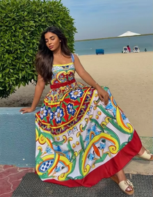 2024 Vintage Printed One Piece Swimsuit Women Beachwear