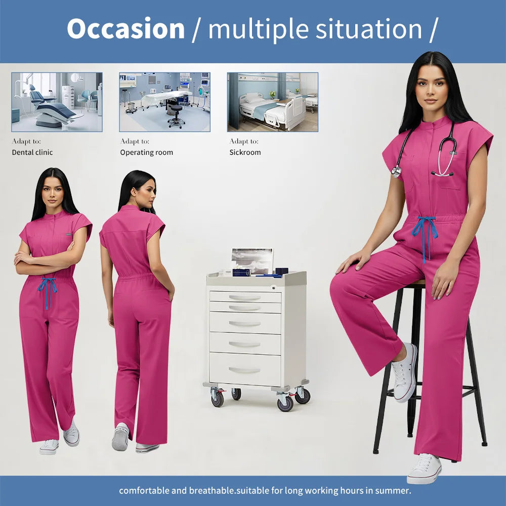 High Quality One-Piece Jumpsuits Surgery Gowns Nurses Accessories Pet Grooming Spa Work Uniforms Dental Hospital Doctor Clothing