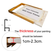 Aluminum Alloy Canvas Narrow Edge Simple Metal Mural Oil Painting Frame 9 Colors Can Be Customized in Large Sizes