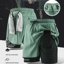 Men Running Shorts Gym Sports 2 in 1 Camo Quick Dry Workout Training Gym Fitness Jogging Short Sweatpants Summer Men Sportswear