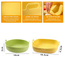 New Silicone Air Fryers Oven Baking Tray Basket Reusable Airfryer Pan Liner Mold Pizza Mat Replacement Grill Pan Accessories