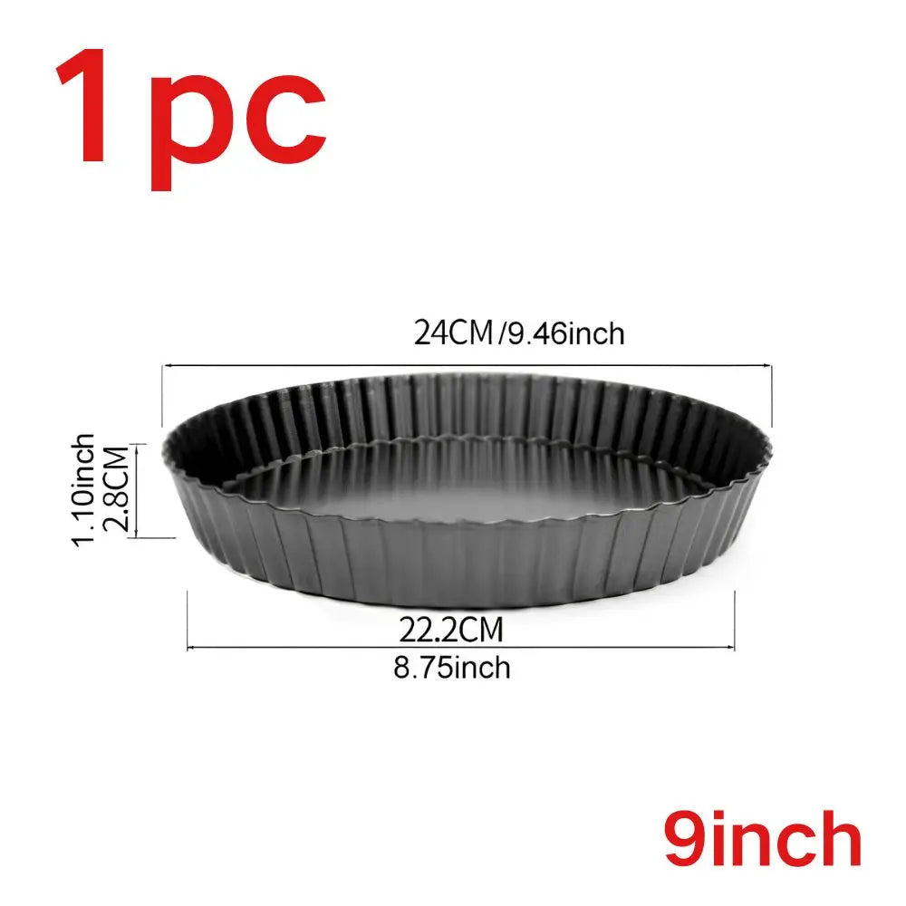 4/6/8/9 Inch Non-Stick Tart Pan Set with Removable Bottom for Quiches, Mini Cakes, Pizzas & Pastries, Ideal for Home Baking YMY