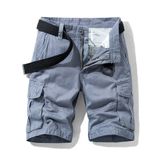 New Summer Men Thin Cotton 100% Cargo Shorts Quality Man Multi Pockets Casual Shorts Jogger Sportswear Pants Male Loose Shorts