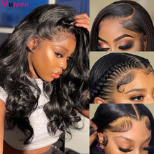 13x6 Body Wave Lace Front Wigs 100% Human Hair 250 Density Pre Plucked 13x4 HD Transparent Lace Frontal Wig Human Hair for Women