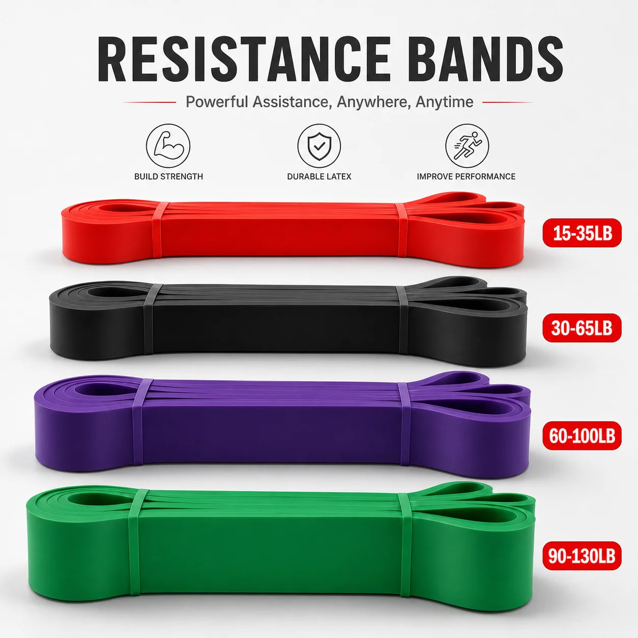 5~120lbs Fitness Resistance Band Boxing Agility Training Workout Gym Equipment Yoga Pilates Accessories Rubber Band Home Gym