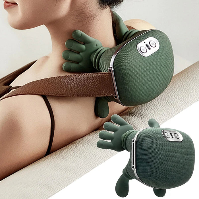 Masseur cervical et d'épaules bionique 2026, châle de massage par pétrissage N7, modes à 3 niveaux pour le cou, les cervicales, la taille, les jambes et les muscles du corps, coussin de massage