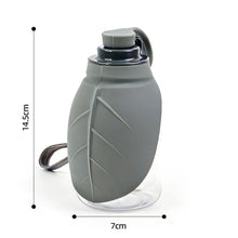 New 2-In-1 Leaf-shaped Pet Water Bottle Foldable 300ML Dog Outdoor Water Cup with Lanyard Pet Water Dispenser Pet Walking