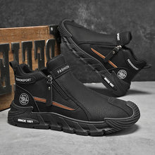 Baskets montantes à fermeture éclair pour hommes, chaussures décontractées antidérapantes