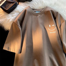 T-shirt à manches courtes imprimé, tendance et décontracté, style unisexe, coupe ample, grande taille, pour femmes et hommes