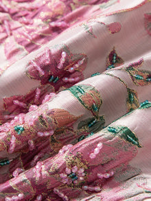 Women Peony Chinese Style Beaded Rhinestone Cheongsam Dress Mandarin Collar Sleeveless Luxury Party Vintage Dress