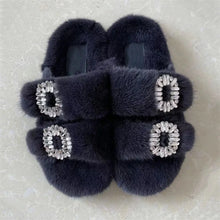 Summer Women Mink Fur Slippers Woman Luxury 2026 Women's Sandals Outdoor Fashion Casual Shoes Fur Mule Shoes Opentoed Slides