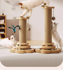 Vertical Cat Scratching Post Wear-Resistant Lint-Free Scratch-Resistant Pet Grooming Tool for Cats