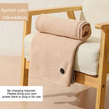 Corded Heated Blanket USB Powered Soft Zipper Shawl Wrap 3 Temperature Adjustment Warm Heating Scarf for Indoor Outdoor