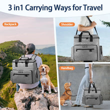 Petskd Outdoor Dog Organizer Bag with Bowl Set Traveling Storage Bag Large Multi-Function Pockets Pet Food Container Backpack