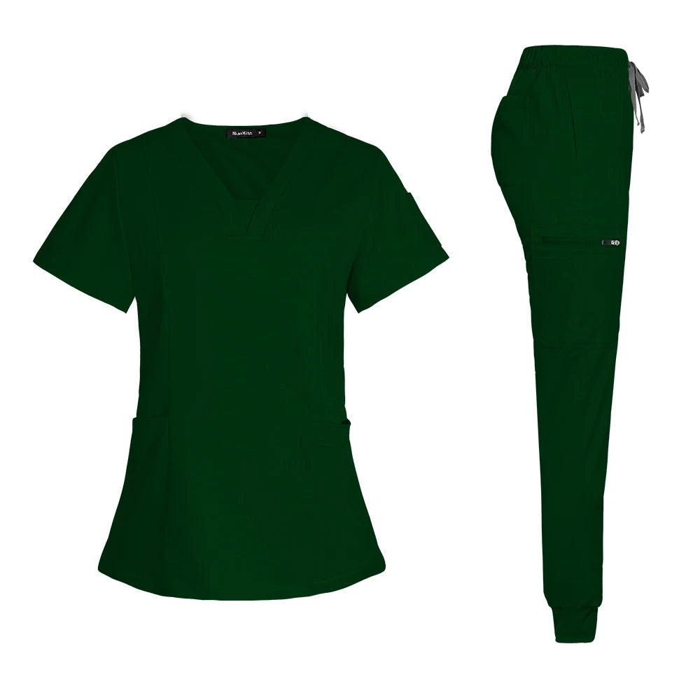 High-quality Thickened New Slim Operating Room Medical Uniform Set Short-sleeved Nurse Nursing Accessories Surgical Gown XS-XXL