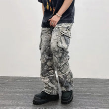 2026 Overalls Camouflage Y2K Fashion Baggy Flare Jeans Cargo Pants Men Clothing Straight Women Wide Leg Long Trousers Pantalones