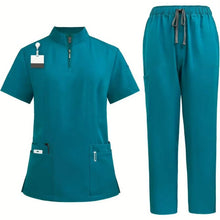 Surgical Uniforms Woman Man Scrub Set Medical Nurse Beauty Salon Workwear Clinical Scrubs Top + Pant Spa Doctor Nursing Tunic Su