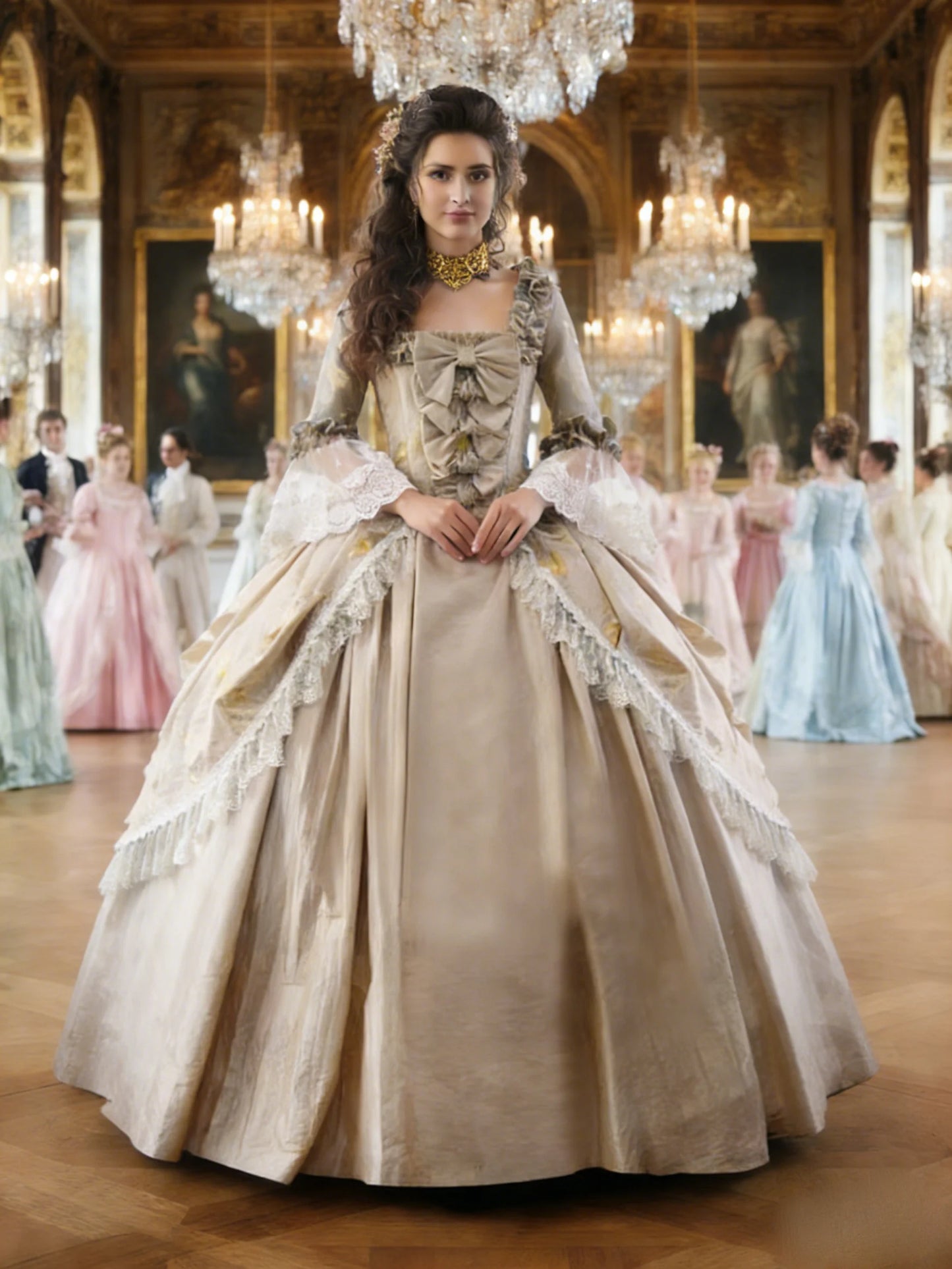18th Century Women Marie Antoinette Dresses Long Victorian Rococo Gowns Historical Theater Clothing
