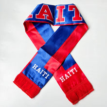 Écharpe de supporter de football 14x135cm 2026 Country, impression double face, drapeau national d'Haïti
