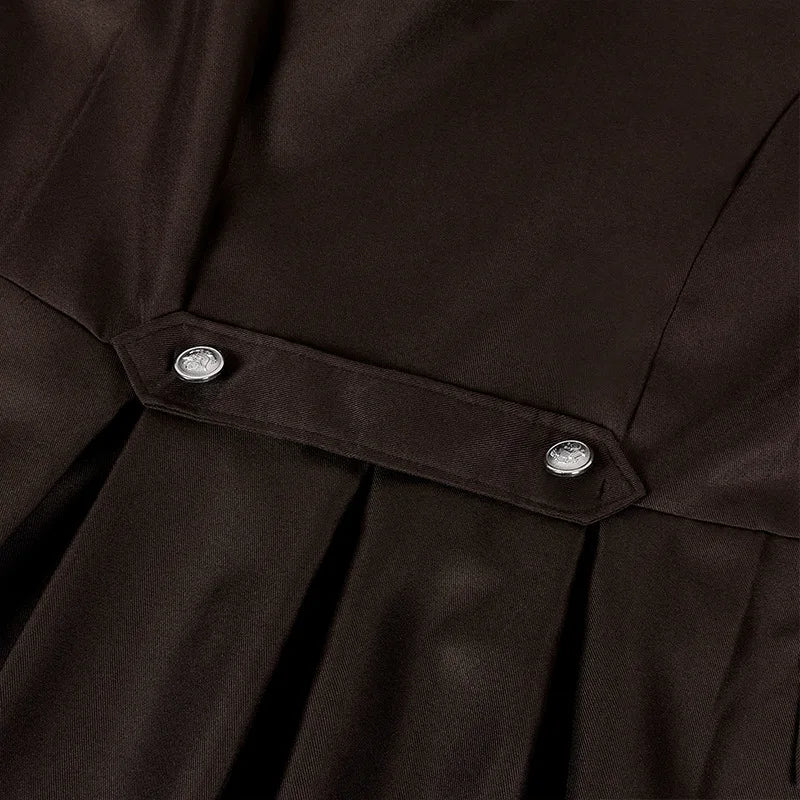 S-5XL Plus Size Men Gothic Trench Medieval Steampunk Retro Style Long Jackets Double-breasted Solid Men's Vintage Long Jackets