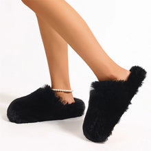 Winter Warm Fluffy Clogs Slippers Women Eva Fashion Fur Slippers For Woman Non Slip Home Slides Soft Faux Fur Fuzzy Slippers