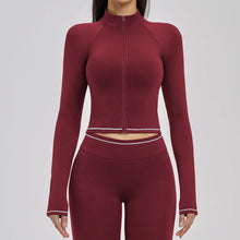 Women Yoga Long Sleeve Jacket Zipper For Running And Fitness