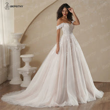 BEPEITHY Customized Strapless A Line Lace Wedding Dresses 2025 Spring Sleeveless Boho Champagne Ivory Bride Beach Bridal Gown
