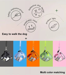 Pet Dog Harness No Pull Breathable Reflective Dog Harness and Leash Set Adjustable Pet Accessories Harness for Kittens Puppies