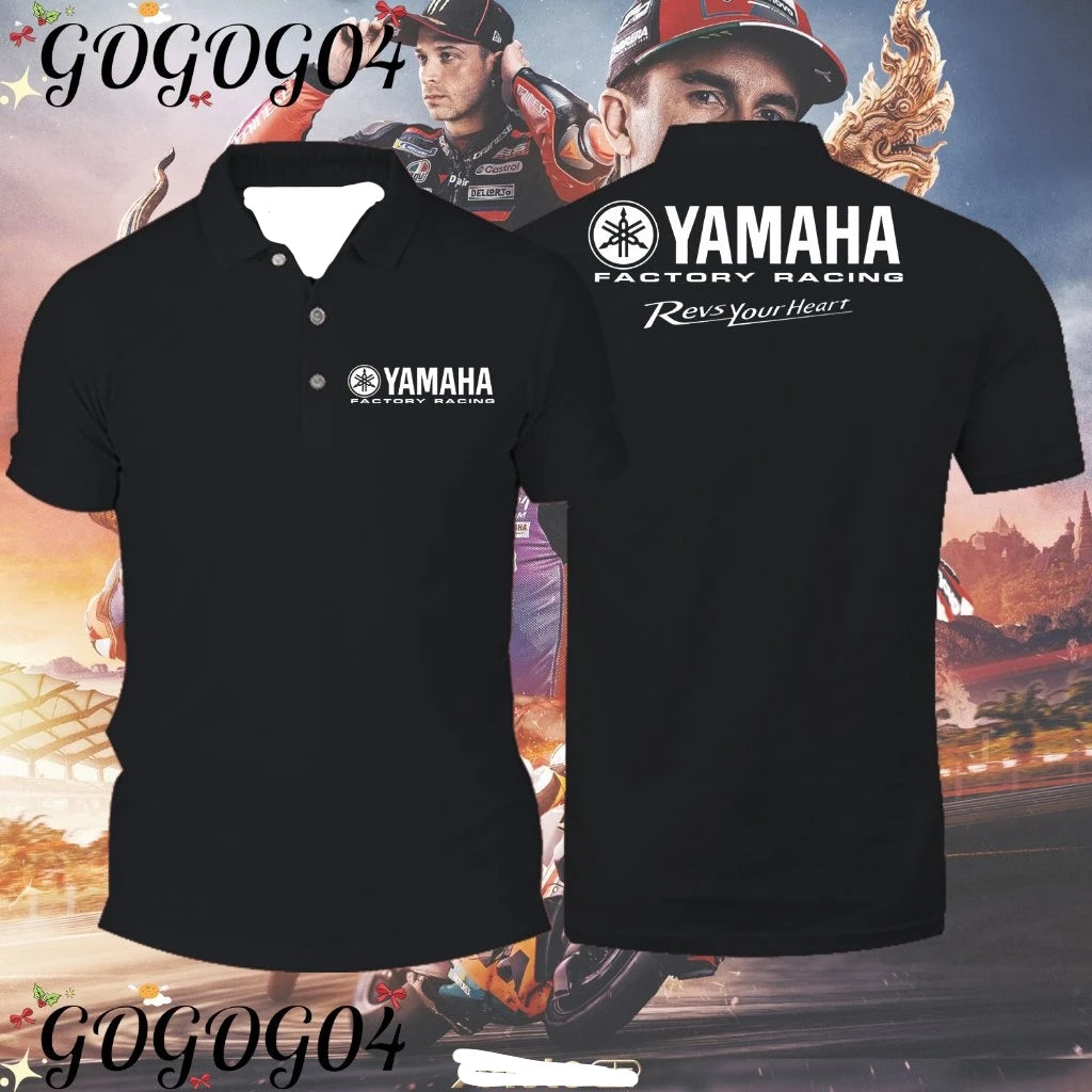 YAMAHA Motorcycle Racing Team Polo Shirt Exclusive Racing Version MXGP Off-Road Riding Short Sleeve Venue Uniform Work Shirt