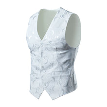 2026 Luxury Business Jacquard Suit Vest Men Slim Fit Tops Black White Wedding Social Dance Party Dress Size 6XL 7XL 8XL