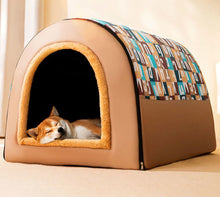 Removable Dog Warm House Washable Pet bed for Large Medium Dogs Travelling Portable Classic Design Pet House Sleeping Bed