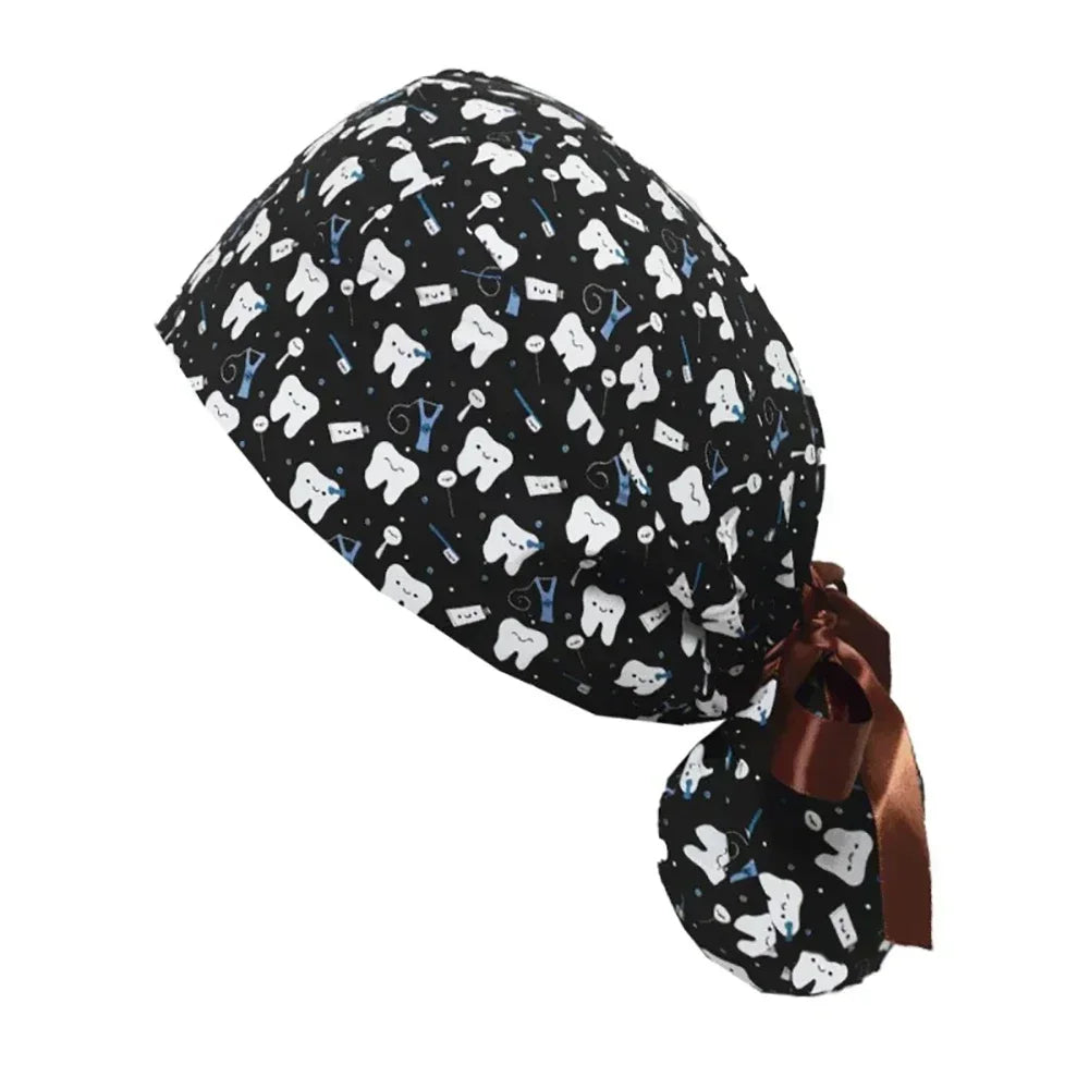 Unisex Dental Dentist Hat Vet Lab Pet Shop Scrubs Hat Nurse Medical Work Hat Surgical Cap Clinic Nursing Cap Nurse Scrub Cap