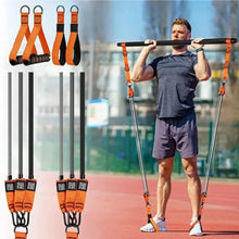 Yoga Pilates Stick Resistance Bands Set Portable Pilates Bar Full-Body Workout Kit Home Gym Strength Training Exercise Equipment