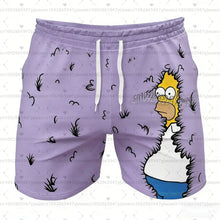 26 Holiday Summer Vacation Hawaiian Shorts Men'S The Simpsons Print Shorts Snowflake & Holly Print Quick-Dry Beach wear shorts
