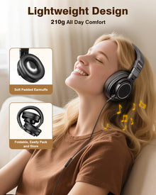 New Bee Wired Professional Studio DJ Headphones With Microphone Over Ear Hi-Res Studio Monitor Music Headset Earphone
