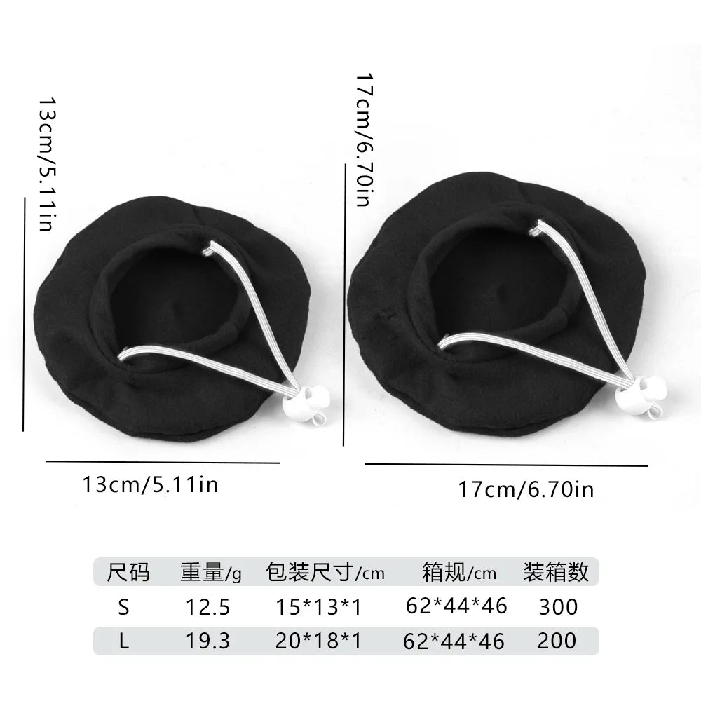 Cute Adorable Cat Beret Hat Red Black Pet Costume Accessories Cat Dog Caps Fashionable Pet Headwear for Photos & Parties
