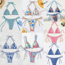 "2026 New Triangle Bikini Set - Floral Print Push Up Swimsuit & Brazilian Bottoms"