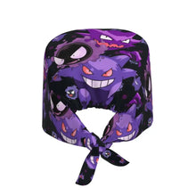 Working Caps For Unisex Women Gengar Nurse Hats Soft Comfy Work Scrubs Hat Casual Tie Back Custom DIY Medical Cap
