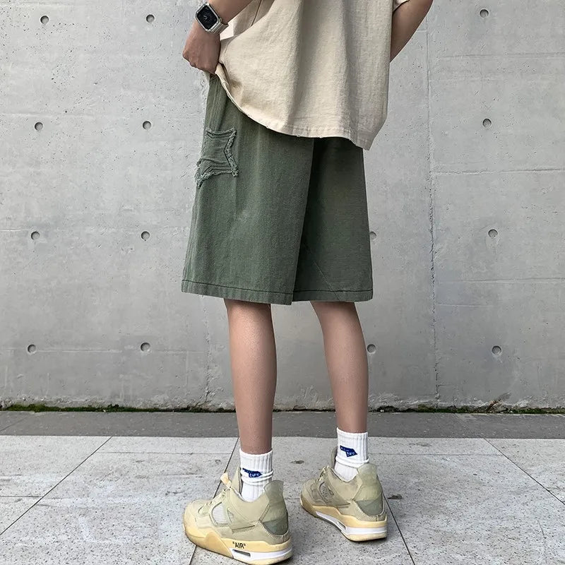 2026 Summer Shorts Men Loose spodenki meskie Vintage Denim Basic SimpleHot Sale High Waist Leisure Ulzzang Streetwear Short